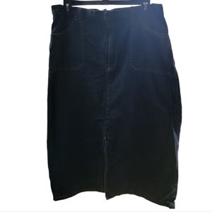 Jeam skirf with gold thread detail